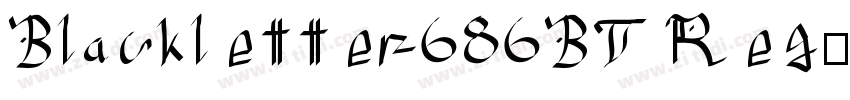 Blackletter686BT Reg字体转换